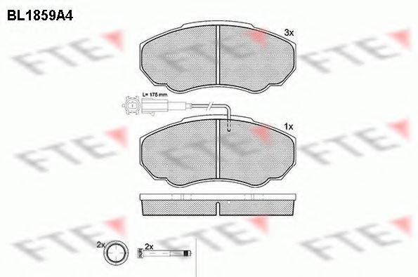 Комплект тормозных колодок, дисковый тормоз FTE BL1859A4 Комплект тормозных колодок, дисковый тормоз FTE BL1859A4