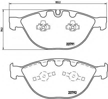 Комплект тормозных колодок, дисковый тормоз BREMBO P 06 047 Комплект тормозных колодок, дисковый тормоз BREMBO P 06 047