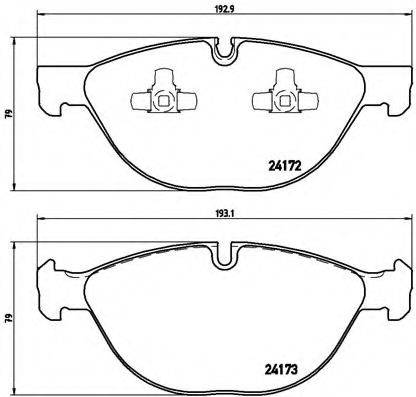 Комплект тормозных колодок, дисковый тормоз BREMBO P 06 058 Комплект тормозных колодок, дисковый тормоз BREMBO P 06 058