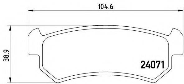Комплект тормозных колодок, дисковый тормоз BREMBO P 10 001