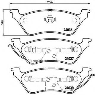 Комплект тормозных колодок, дисковый тормоз BREMBO P 11 014 Комплект тормозных колодок, дисковый тормоз BREMBO P 11 014