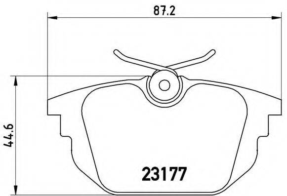 Комплект тормозных колодок, дисковый тормоз BREMBO P 23 026 Комплект тормозных колодок, дисковый тормоз BREMBO P 23 026