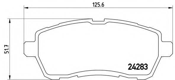Комплект тормозных колодок, дисковый тормоз BREMBO P 24 072