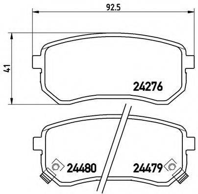 Комплект тормозных колодок, дисковый тормоз BREMBO P 30 033