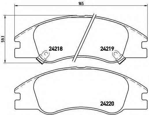 Комплект тормозных колодок, дисковый тормоз BREMBO P 30 042 Комплект тормозных колодок, дисковый тормоз BREMBO P 30 042