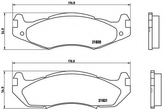 Комплект тормозных колодок, дисковый тормоз BREMBO P 37 001 Комплект тормозных колодок, дисковый тормоз BREMBO P 37 001