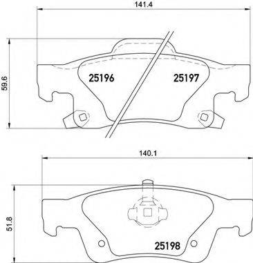 Комплект тормозных колодок, дисковый тормоз BREMBO P 37 016 Комплект тормозных колодок, дисковый тормоз BREMBO P 37 016