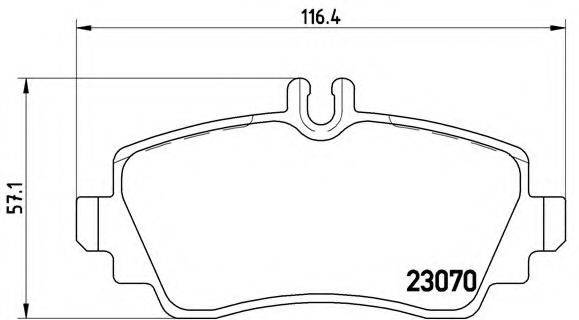 Комплект тормозных колодок, дисковый тормоз BREMBO P 50 036