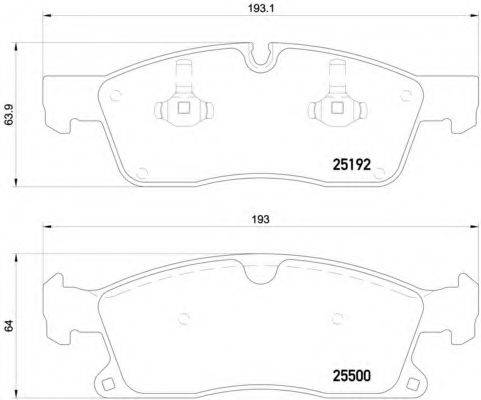 Комплект тормозных колодок, дисковый тормоз BREMBO P 50 109 Комплект тормозных колодок, дисковый тормоз BREMBO P 50 109