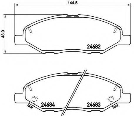 Комплект тормозных колодок, дисковый тормоз BREMBO P 56 088