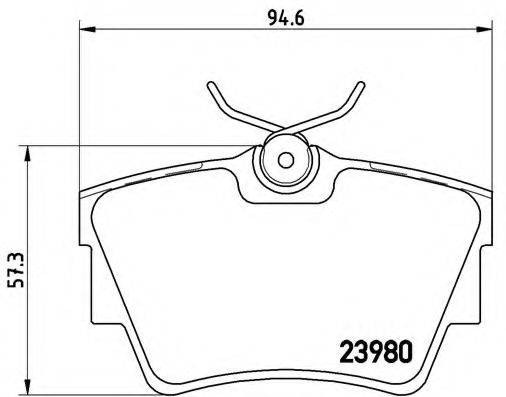 Комплект тормозных колодок, дисковый тормоз BREMBO P 59 041 Комплект тормозных колодок, дисковый тормоз BREMBO P 59 041