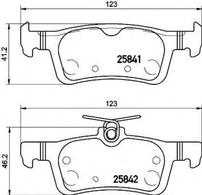 Комплект тормозных колодок, дисковый тормоз BREMBO P 61 121