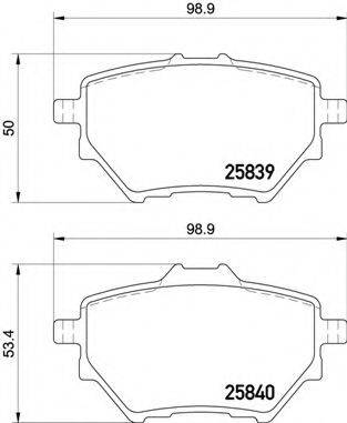 Комплект тормозных колодок, дисковый тормоз BREMBO P 61 122 Комплект тормозных колодок, дисковый тормоз BREMBO P 61 122