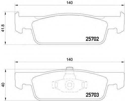 Комплект тормозных колодок, дисковый тормоз BREMBO P 68 059 Комплект тормозных колодок, дисковый тормоз BREMBO P 68 059