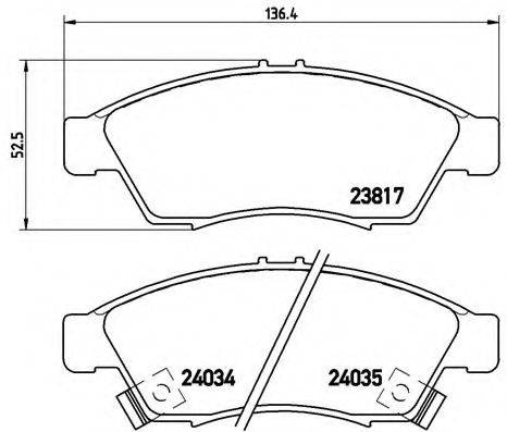 Комплект тормозных колодок, дисковый тормоз BREMBO P 79 014 Комплект тормозных колодок, дисковый тормоз BREMBO P 79 014