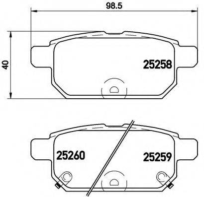 Комплект тормозных колодок, дисковый тормоз BREMBO P 79 029 Комплект тормозных колодок, дисковый тормоз BREMBO P 79 029