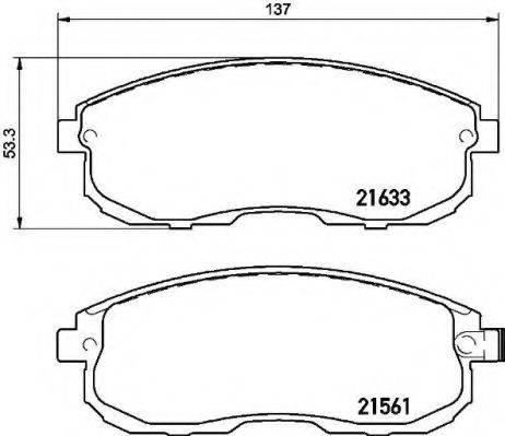 Комплект тормозных колодок, дисковый тормоз BREMBO P 79 030 Комплект тормозных колодок, дисковый тормоз BREMBO P 79 030