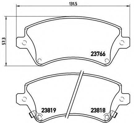 Комплект тормозных колодок, дисковый тормоз BREMBO P 83 064 Комплект тормозных колодок, дисковый тормоз BREMBO P 83 064