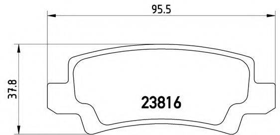 Комплект тормозных колодок, дисковый тормоз BREMBO P 83 065 Комплект тормозных колодок, дисковый тормоз BREMBO P 83 065