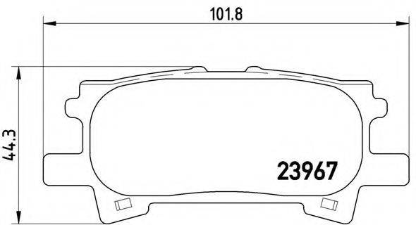 Комплект тормозных колодок, дисковый тормоз BREMBO P 83 068