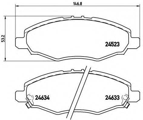 Комплект тормозных колодок, дисковый тормоз BREMBO P 83 094 Комплект тормозных колодок, дисковый тормоз BREMBO P 83 094