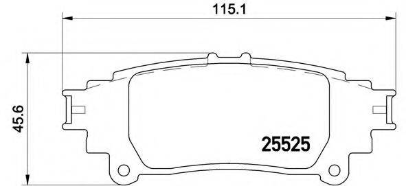 Комплект тормозных колодок, дисковый тормоз BREMBO P 83 132 Комплект тормозных колодок, дисковый тормоз BREMBO P 83 132