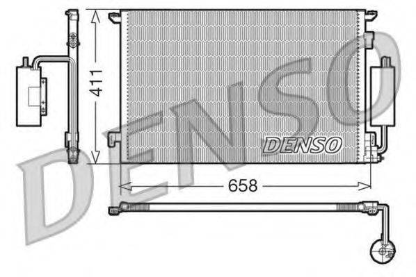 Конденсатор, кондиционер DENSO DCN20034 Конденсатор, кондиционер DENSO DCN20034