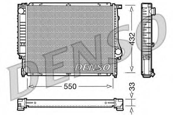 Радиатор, охлаждение двигателя DENSO DRM05023 Радиатор, охлаждение двигателя DENSO DRM05023
