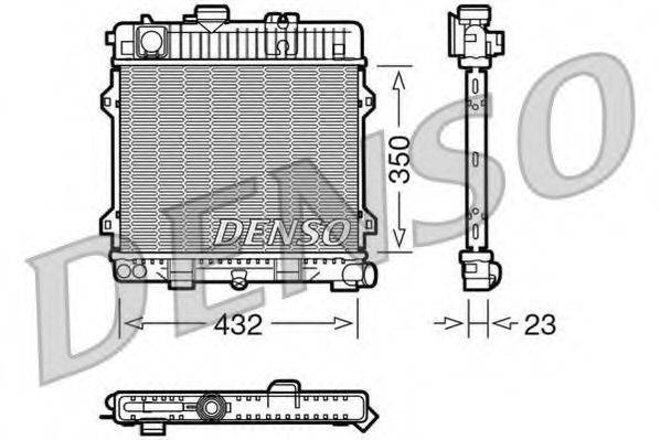 Радиатор, охлаждение двигателя DENSO DRM05024 Радиатор, охлаждение двигателя DENSO DRM05024