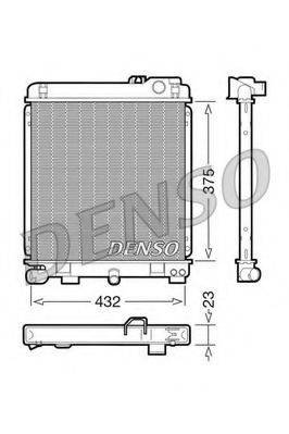 Радиатор, охлаждение двигателя DENSO DRM05030 Радиатор, охлаждение двигателя DENSO DRM05030
