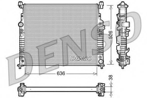 Радиатор, охлаждение двигателя DENSO DRM17006 Радиатор, охлаждение двигателя DENSO DRM17006
