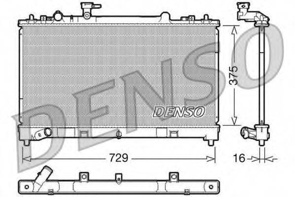 Радиатор, охлаждение двигателя DENSO DRM44023 Радиатор, охлаждение двигателя DENSO DRM44023