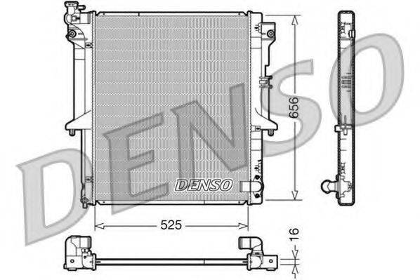 Радиатор, охлаждение двигателя DENSO DRM45017 Радиатор, охлаждение двигателя DENSO DRM45017