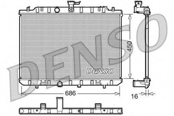 Радиатор, охлаждение двигателя DENSO DRM46006 Радиатор, охлаждение двигателя DENSO DRM46006