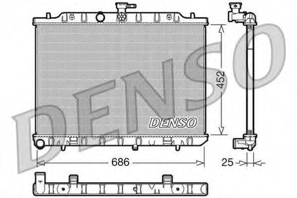 Радиатор, охлаждение двигателя DENSO DRM46007 Радиатор, охлаждение двигателя DENSO DRM46007