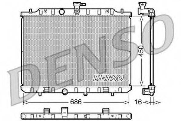 Радиатор, охлаждение двигателя DENSO DRM46009 Радиатор, охлаждение двигателя DENSO DRM46009