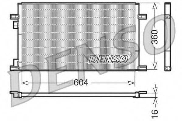 Конденсатор, кондиционер DENSO DCN23019 Конденсатор, кондиционер DENSO DCN23019