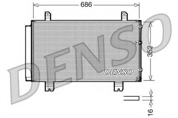 Конденсатор, кондиционер DENSO DCN51002 Конденсатор, кондиционер DENSO DCN51002