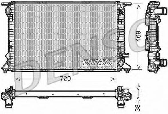 Радиатор, охлаждение двигателя DENSO DRM02023 Радиатор, охлаждение двигателя DENSO DRM02023