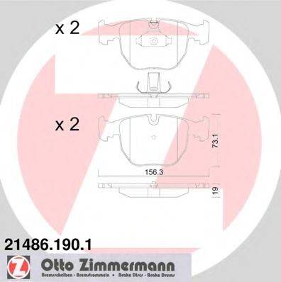 Комплект тормозных колодок, дисковый тормоз ZIMMERMANN 21486.190.1 Комплект тормозных колодок, дисковый тормоз ZIMMERMANN 21486.190.1
