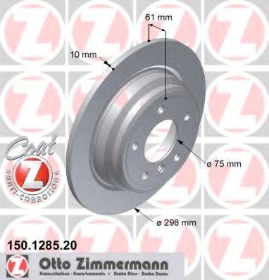Тормозной диск ZIMMERMANN 150.1285.20 Тормозной диск ZIMMERMANN 150.1285.20