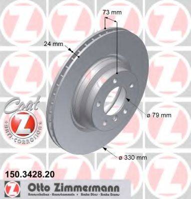 Тормозной диск ZIMMERMANN 150.3428.20 Тормозной диск ZIMMERMANN 150.3428.20