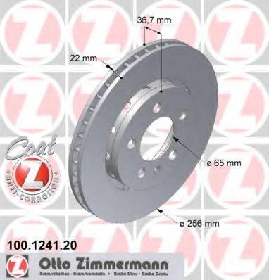 Тормозной диск ZIMMERMANN 100.1241.20 Тормозной диск ZIMMERMANN 100.1241.20