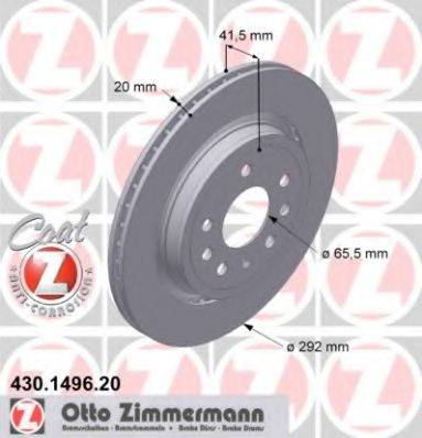 Тормозной диск ZIMMERMANN 430.1496.20 Тормозной диск ZIMMERMANN 430.1496.20