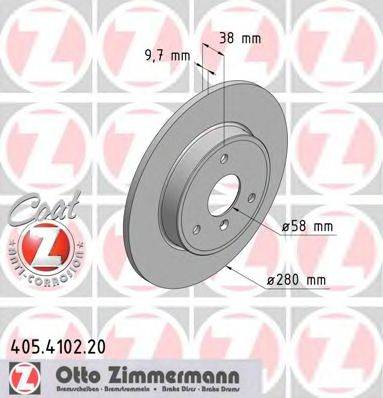 Тормозной диск ZIMMERMANN 405.4102.20 Тормозной диск ZIMMERMANN 405.4102.20
