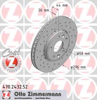 Тормозной диск ZIMMERMANN 470.2432.52 Тормозной диск ZIMMERMANN 470.2432.52