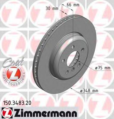 Тормозной диск ZIMMERMANN 150.3483.20 Тормозной диск ZIMMERMANN 150.3483.20