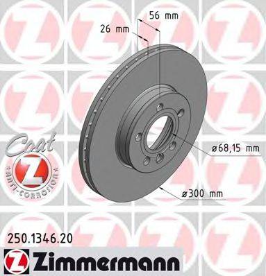 Тормозной диск ZIMMERMANN 250.1346.20 Тормозной диск ZIMMERMANN 250.1346.20
