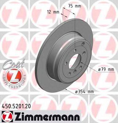 Тормозной диск ZIMMERMANN 450.5201.20 Тормозной диск ZIMMERMANN 450.5201.20