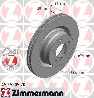 Тормозной диск ZIMMERMANN 450.5205.20 Тормозной диск ZIMMERMANN 450.5205.20